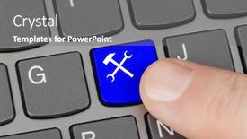  Presentation with key - Slides enhanced with computer-keyboard-with-tools-key background and a gray colored foreground