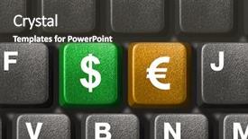  Presentation with computer keyboard and mouse - Amazing PPT layouts having computer keyboard with two money backdrop and a  colored foreground