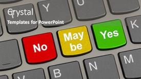  Presentation with yes - Theme enhanced with computer-keyboard-with-yes background and a gray colored foreground