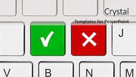  Presentation with yes - Presentation featuring computer keyboard with yes background and a light gray colored foreground