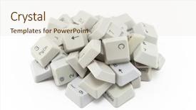  Presentation with computer cartography - Amazing PPT theme having computer keys isolated on white backdrop and a lemonade colored foreground