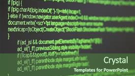  Presentation with code - Theme featuring computer laungage - program code background and a forest green colored foreground