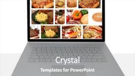  Presentation with internet - Beautiful PPT layouts featuring computer mac - laptop searching internet for sandwhiches backdrop and a gray colored foreground