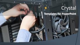  Presentation with computer repair - PPT theme enhanced with computer-maintenance-and-warranty-repair background and a dark gray colored foreground
