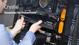  Presentation with warranty - Slide set featuring computer-maintenance-upgrade-and-warranty background and a tawny brown colored foreground