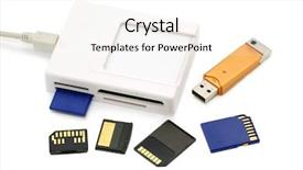  Presentation with memory computer - Slides consisting of computer memory - card-reader on a white background background and a white colored foreground