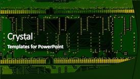  Presentation with circuit board - PPT layouts having computer memory - green yellow circuit board background background and a black colored foreground