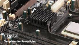  Presentation with computer motherboard - Presentation with computer memory - modern electronic board motherboard close-up background and a dark gray colored foreground