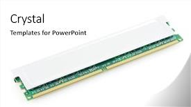  Presentation with memory computer - Amazing PPT theme having computer memory module in isolated backdrop and a white colored foreground