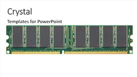  Presentation with memory computer - Cool new presentation with computer memory module isolated white backdrop and a white colored foreground