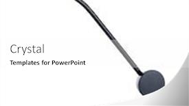  Presentation with microphone - Slide set enhanced with computer-microphone-isolated-on-white background and a white colored foreground