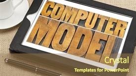  Presentation with science abstract - Presentation with computer model typography - science background and a tawny brown colored foreground