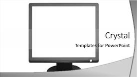 Presentation with pets on computer - Slides featuring computer monitor isolated on white background and a white colored foreground
