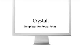  Presentation with monitor computer - Presentation theme having computer monitor with blank white background and a white colored foreground