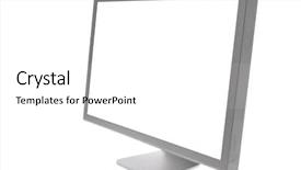  Presentation with monitor computer - Theme enhanced with computer monitor with white screen background and a white colored foreground