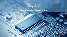  Presentation with motherboard - Audience pleasing PPT layouts consisting of computer motherboard - close-up of electronic circuit board backdrop and a teal colored foreground