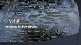  Presentation with computer motherboard - Beautiful presentation featuring computer-motherboard backdrop and a gray colored foreground
