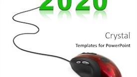  Presentation with new year 2020 - PPT layouts enhanced with computer-mouse-and-2020-new background and a white colored foreground