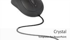  Presentation with cable - PPT layouts enhanced with computer mouse and cable isolated on white background background and a white colored foreground