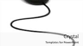  Presentation with cable - Audience pleasing slide set consisting of computer mouse and cable isolated on white background backdrop and a white colored foreground