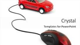  Presentation with computer keyboard and mouse - Cool new presentation design with computer mouse and car isolated backdrop and a white colored foreground