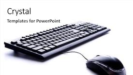  Presentation with keyboard - Amazing PPT layouts having computer mouse and keyboard backdrop and a white colored foreground