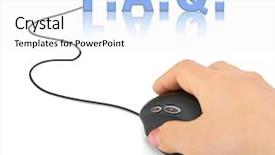  Presentation with computer - Slides featuring computer mouse and word background and a white colored foreground