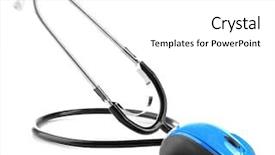  Presentation with computer - Slide deck enhanced with computer mouse isolated on white background and a white colored foreground