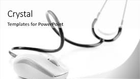  Presentation with computer - Beautiful slide set featuring computer mouse isolated on white backdrop and a white colored foreground