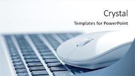  Presentation with keyboard - PPT theme enhanced with computer mouse near keyboard background and a white colored foreground