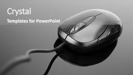  Presentation with grey computer email - Slides enhanced with computer mouse on reflective grey background and a gray colored foreground