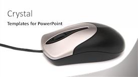  Presentation with computer - Beautiful presentation featuring computer-mouse-on-white backdrop and a  colored foreground