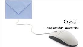  Presentation with email - Presentation theme having computer mouse with envelope concept of email background and a white colored foreground