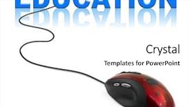  Presentation with technology education - Amazing PPT layouts having computer mouse and word education backdrop and a white colored foreground