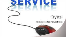  Presentation with computer keyboard and mouse - PPT layouts with computer mouse and word service background and a white colored foreground