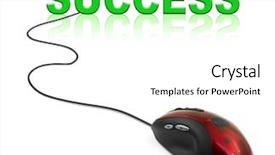  Presentation with success business - Cool new slides with computer mouse and word success backdrop and a white colored foreground