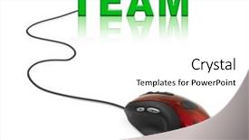  Presentation with computer - Presentation enhanced with computer mouse and word team background and a white colored foreground