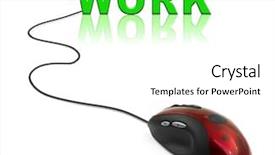  Presentation with technology social work - Cool new PPT theme with computer mouse and word work backdrop and a white colored foreground
