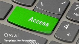 Presentation with access - Slide set consisting of computer-notebook-keyboard-with-access background and a gray colored foreground
