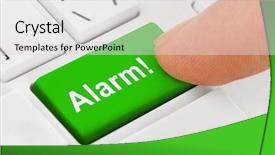  Presentation with computer keyboard and mouse - PPT layouts with computer notebook keyboard with alarm background and a light gray colored foreground