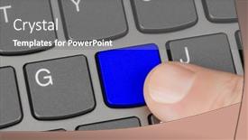  Presentation with notebook - Presentation design featuring computer-notebook-keyboard-with-blank background and a gray colored foreground