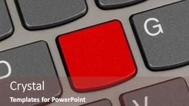  Presentation with notebook - Audience pleasing PPT theme consisting of computer-notebook-keyboard-with-blank backdrop and a tawny brown colored foreground