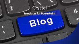  Presentation with blog - Cool new presentation theme with computer notebook keyboard with blog backdrop and a dark gray colored foreground