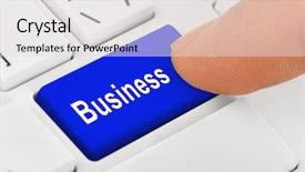  Presentation with key - Beautiful PPT layouts featuring computer notebook keyboard with business backdrop and a light gray colored foreground