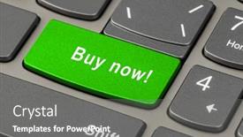  Presentation with notebook - Colorful PPT theme enhanced with computer-notebook-keyboard-with-buy backdrop and a gray colored foreground