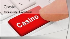  Presentation with casino - Slide deck featuring computer notebook keyboard with casino background and a lemonade colored foreground