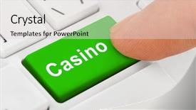  Presentation with casino - Cool new PPT layouts with computer notebook keyboard with casino backdrop and a lemonade colored foreground
