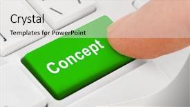  Presentation with key - Audience pleasing presentation consisting of computer notebook keyboard with concept backdrop and a light gray colored foreground