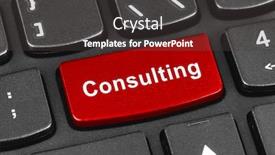  Presentation with consulting - PPT theme featuring red black professional - computer notebook keyboard with consulting background and a dark gray colored foreground