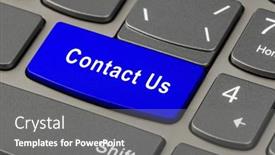  Presentation with notebook - Presentation theme having computer-notebook-keyboard-with-contact background and a gray colored foreground